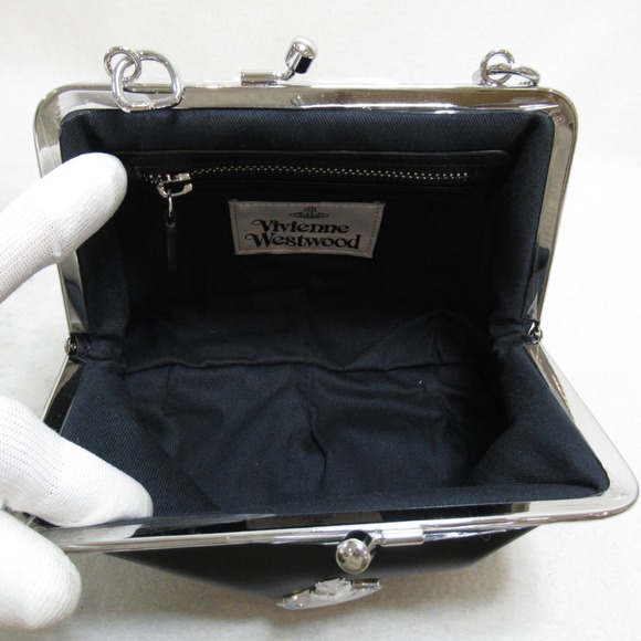 VIVIENNE WESTWOOD GRANNY Mini Shoulder Bag Black leather 52020003L001LN403 - Picture 5 of 7